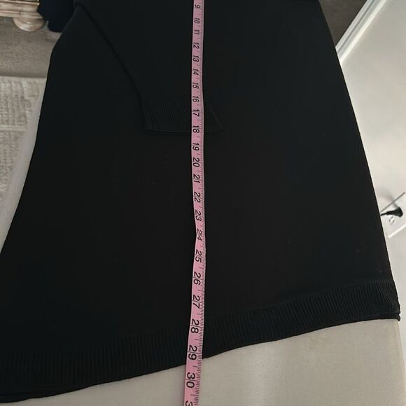 EILEEN FISHER Italian Merino Wool Turtleneck Neck Asymmetrical Knit Sweater S - Picture 8 of 11